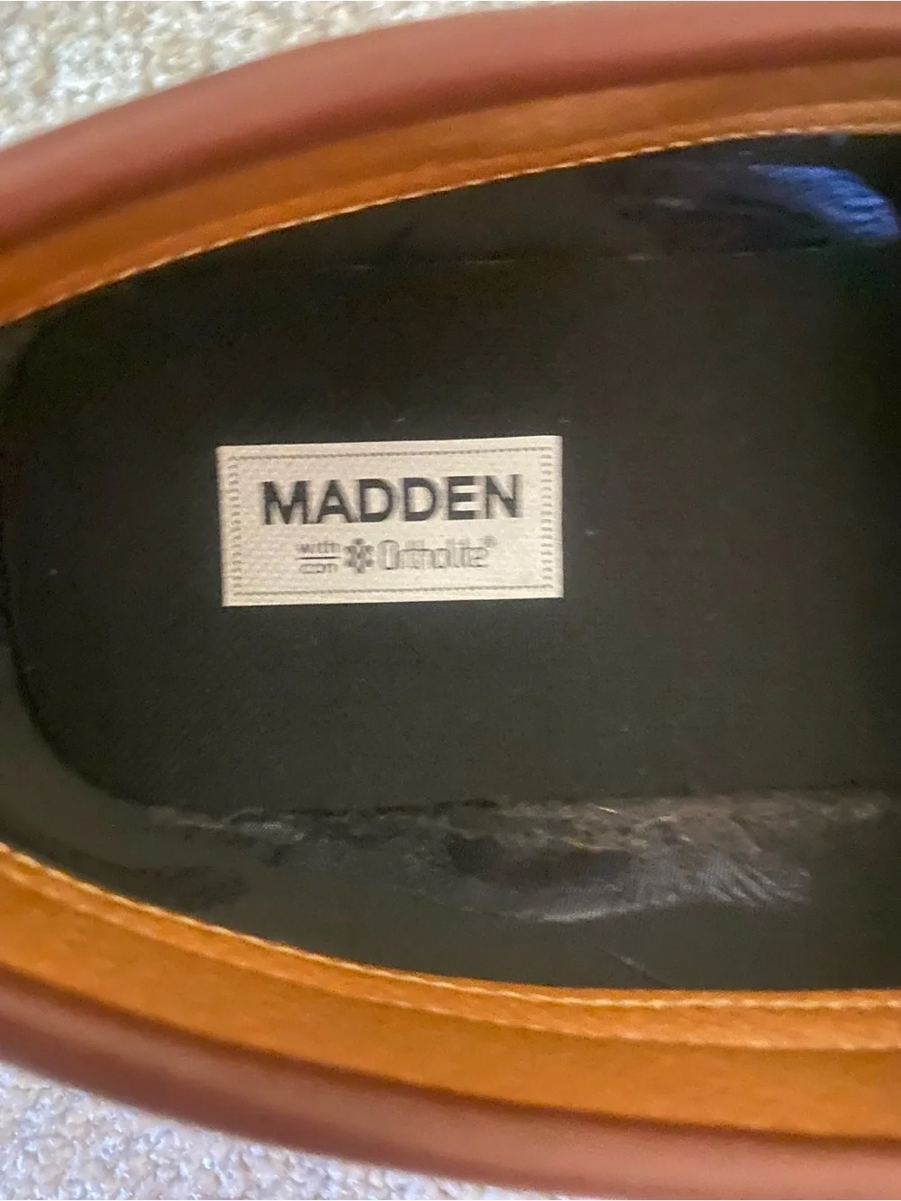 Steve Madden Tan/Brown Textured Slip-On Loafers
